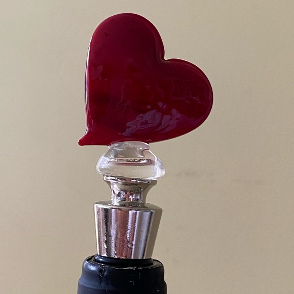 Murano glass hand blown stamped bottle stopper. Made in Italy. - Picture 4 of 7